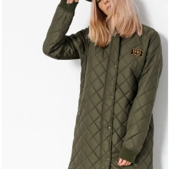 Vans Women's Olive Quilted Utility Jacket - Picture 5 of 5